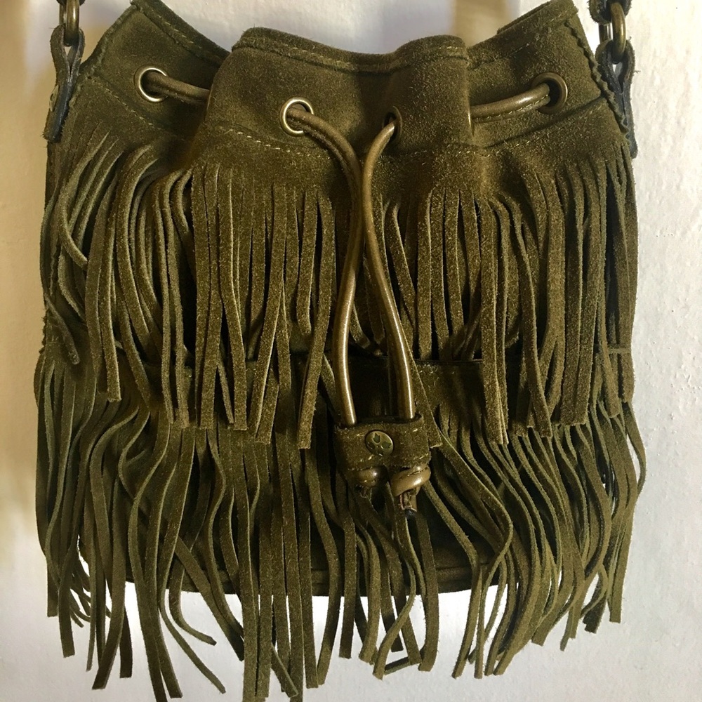 Green Italian Leather Crossbody Bag